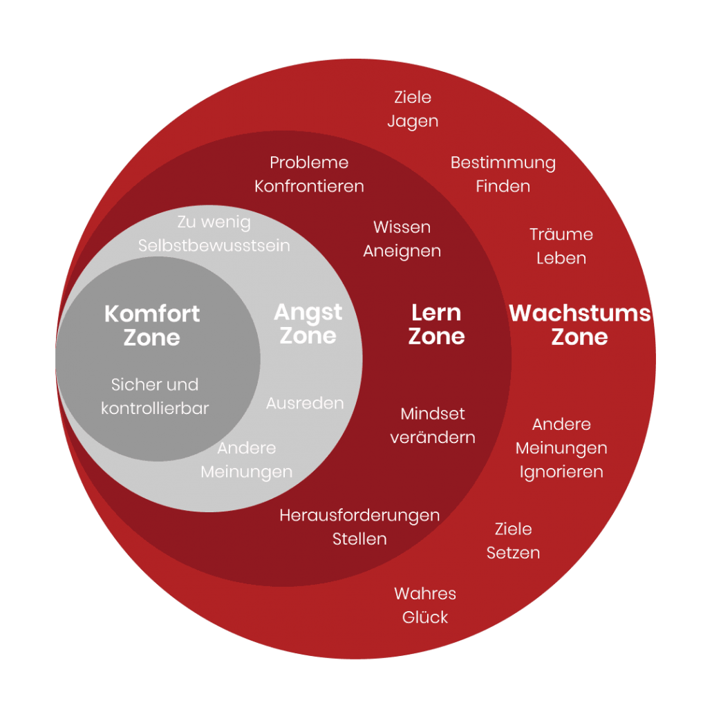 Komfortzone Phasen